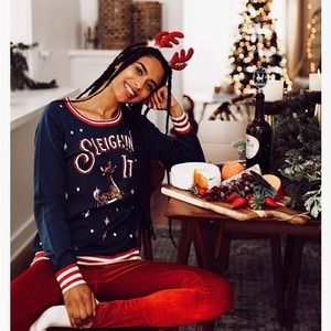 Tipsy Elves NWT red velour leggings